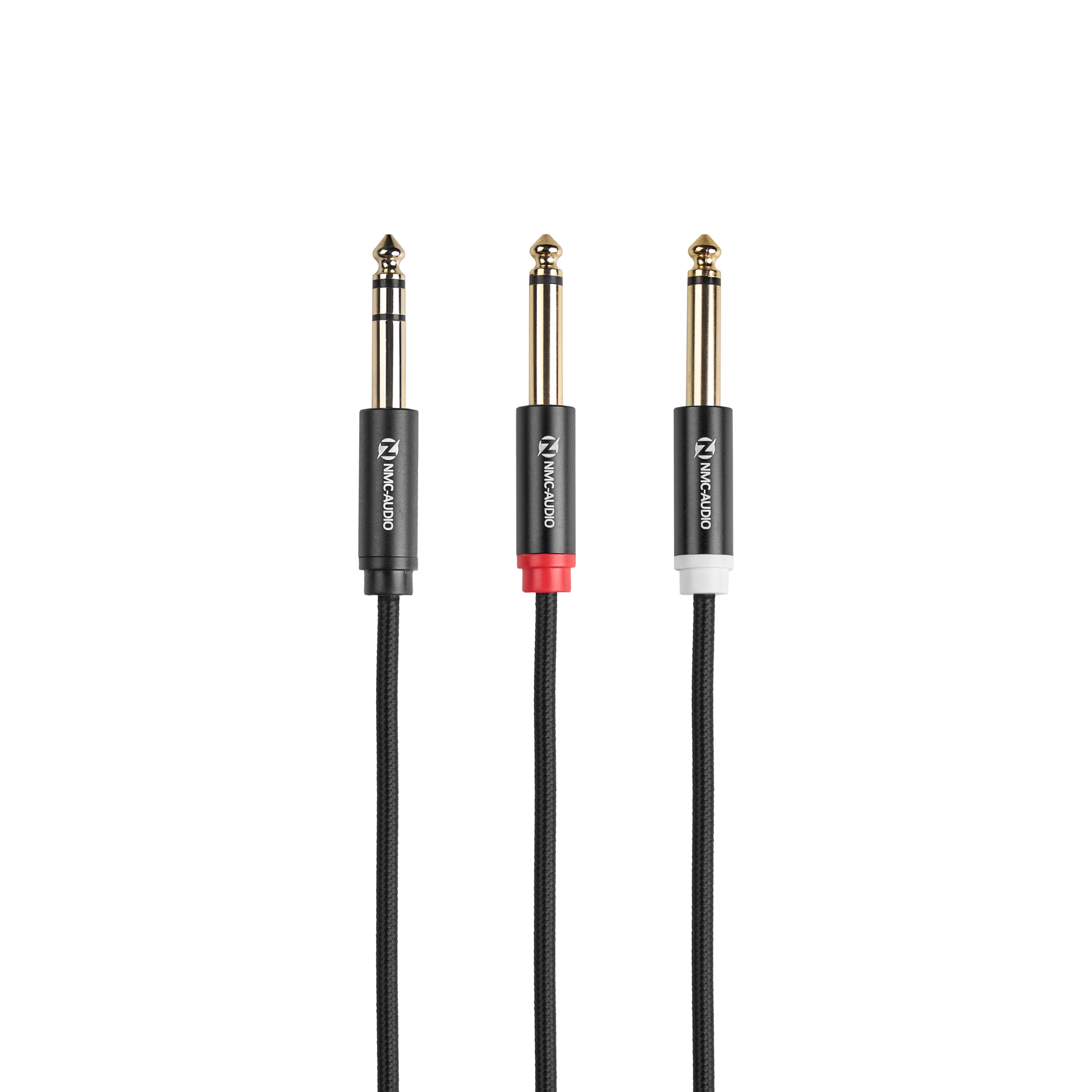 Dây Cáp Âm Thanh NMC-AUDIO NMC-C433 (1 đầu 6.35mm stereo đực ra 2 đầu 6.35mm mono đực)
